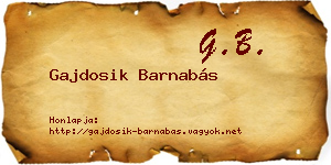 Gajdosik Barnabás névjegykártya
